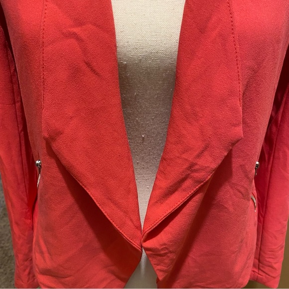 H&M Divided salmon color open front long sleeve lightweight blazer jacket sz 6 - Picture 9 of 11